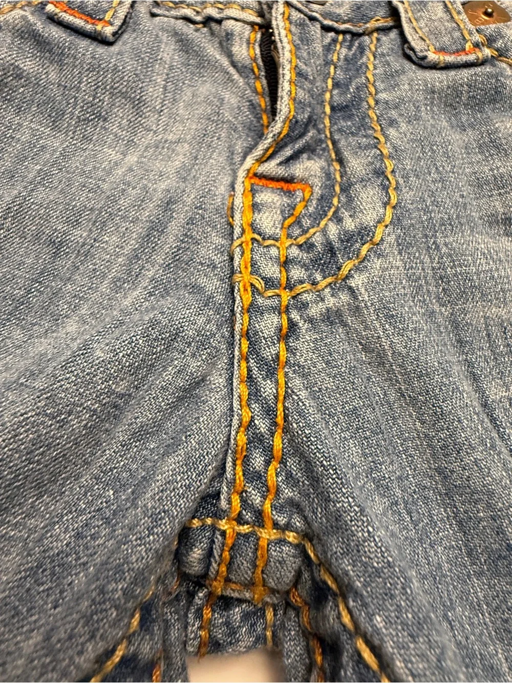 True Religion Women's Light Wash High Rise Jeans with Contrast Stitching - Picture 8 of 12